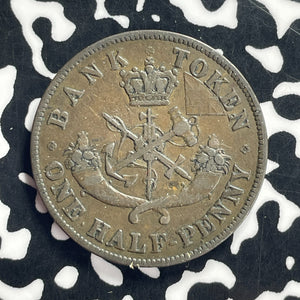 1850 Bank of Upper Canada 1/2 Penny Token Lot#T9255