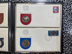 1975 Papua New Guinea 8x Coin Proof Set Lot#B2628 Including Silver! W/ C.O.A.
