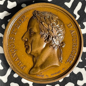 "1814" (1845-60) France/Austria Francis I Paris Mint Visit Medal Lot#JM9210 40mm