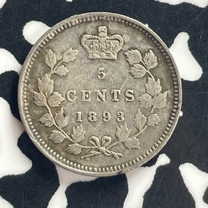 1893 Canada 5 Cents Lot#T7908 Silver! Nice!