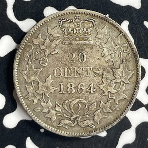 1864 New Brunswick 20 Cents Lot#JM9672 Silver! Nice!