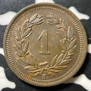 1909-B Switzerland 1 Rappen Lot#MK389 Key Date!