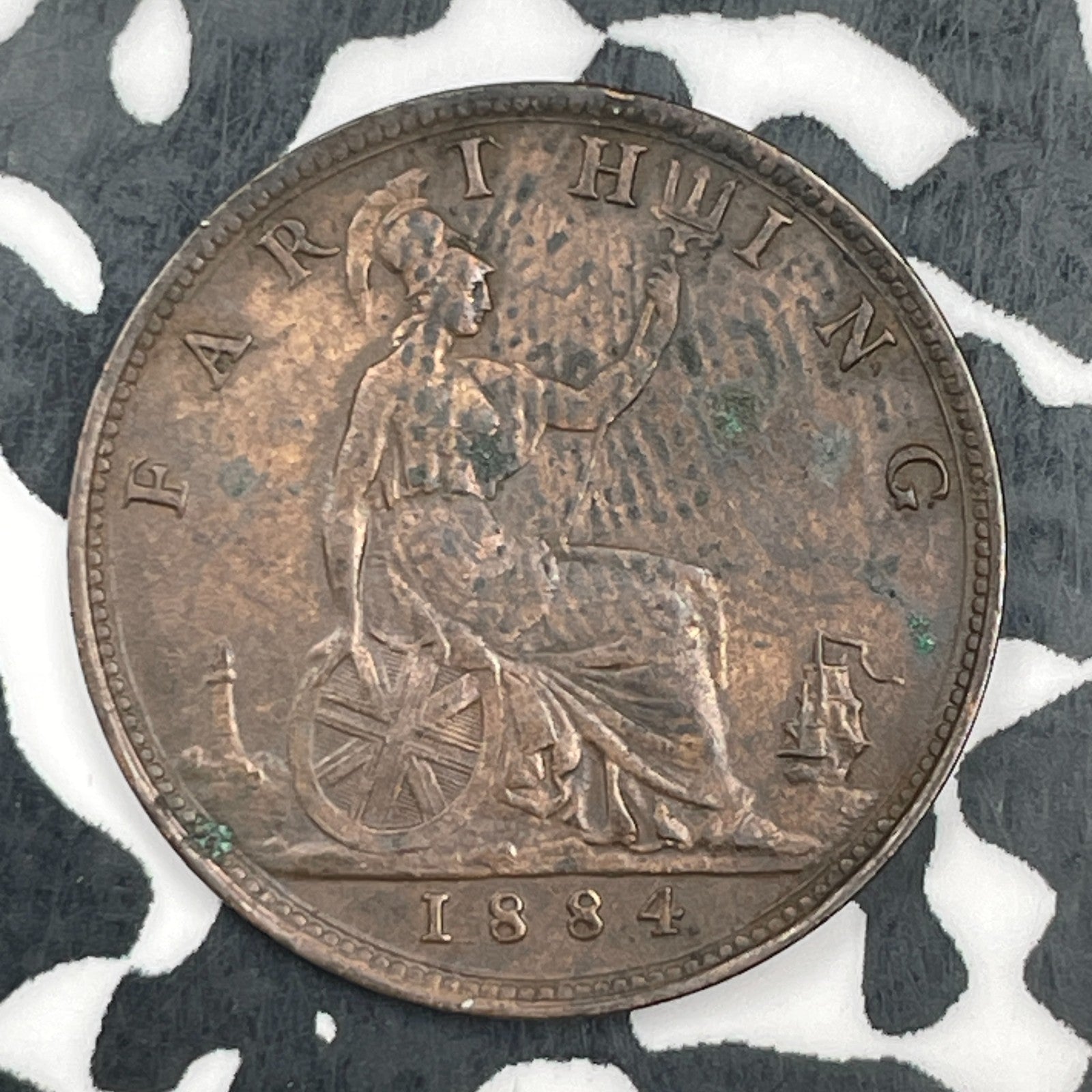 1884 Great Britain Farthing Lot#F8700 Nice!