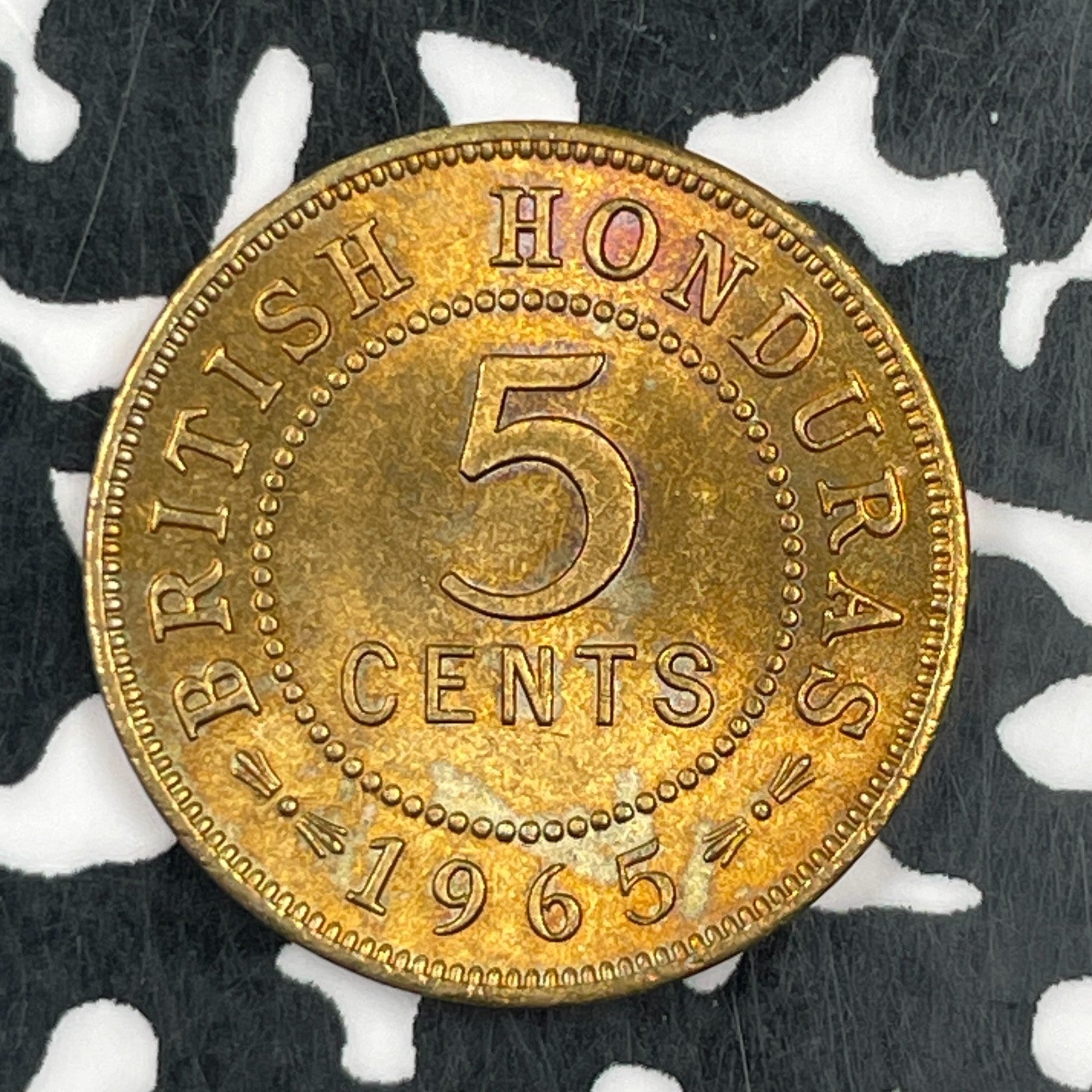 1965 British Honduras 5 Cents Lot#F7443 High Grade! Beautiful!