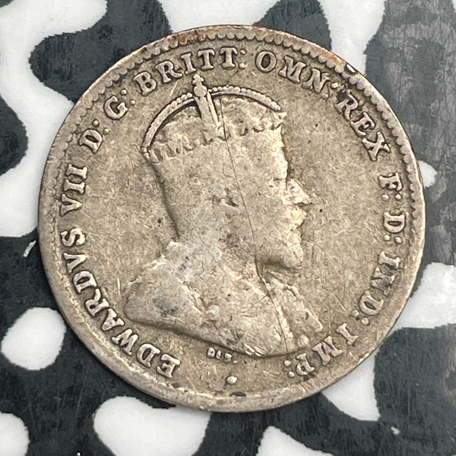 1910 Australia 3 Pence Threepence Lot#F6546 Silver!