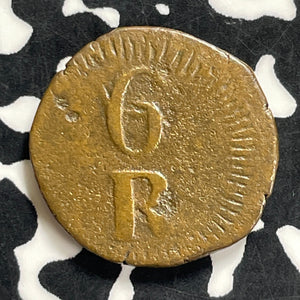 1845 Portuguese India Goa 6 Reis Lot#JM9947 Scarce! KM#259