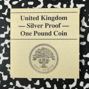 1987 Great Britain £1 Pound Lot#B2561 Silver! Proof! With Case & C.O.A.