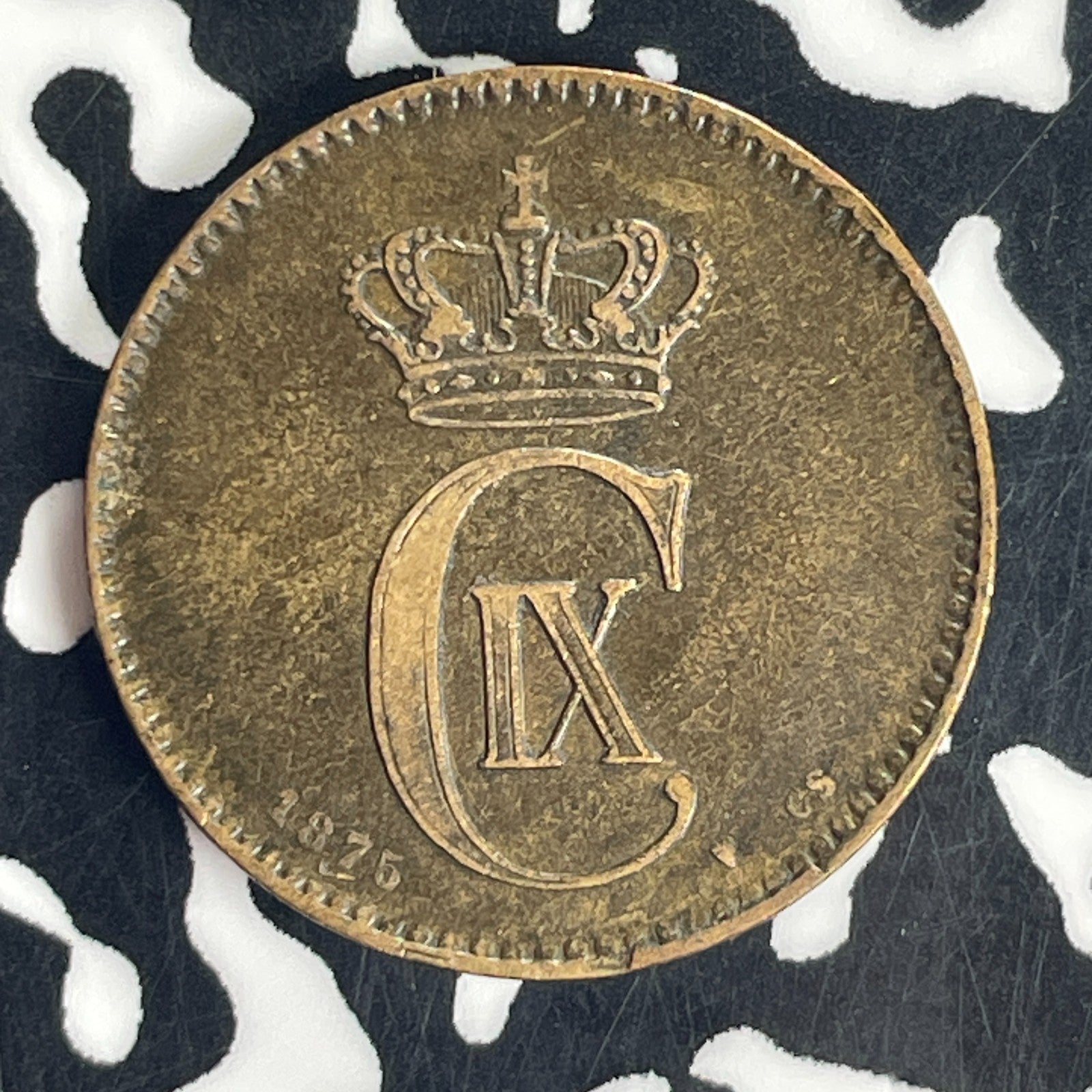 1875 Denmark 2 Ore Lot#T8833 Nice!