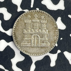 1855 Germany Hamburg 1 Schilling Lot#T8617 Nice!