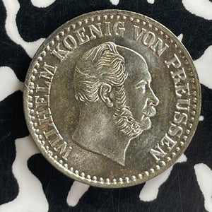 1869-A Germany Prussia 1 Groschen Lot#T7621 Silver! High Grade! Beautiful!