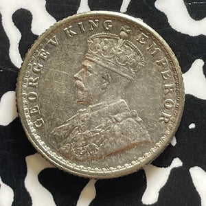 1918 India 1/4 Rupee Lot#T5712 Silver! Nice!
