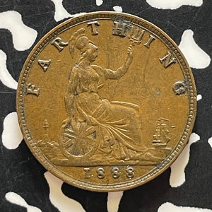 1888 Great Britain Farthing Lot#T5106 Nice!