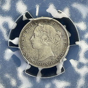 1890 Newfoundland 10 Cents PCGS VF35 Lot#G715 Silver!