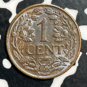 1944 Curacao 1 Cent Lot#T2928 High Grade! Beautiful!