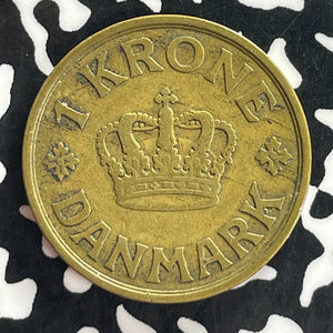 1929 Denmark 1 Krone Lot#T7533