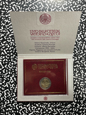 2021 Vatican City 2 Euros Souvenir Set Lot#B2821 With Case