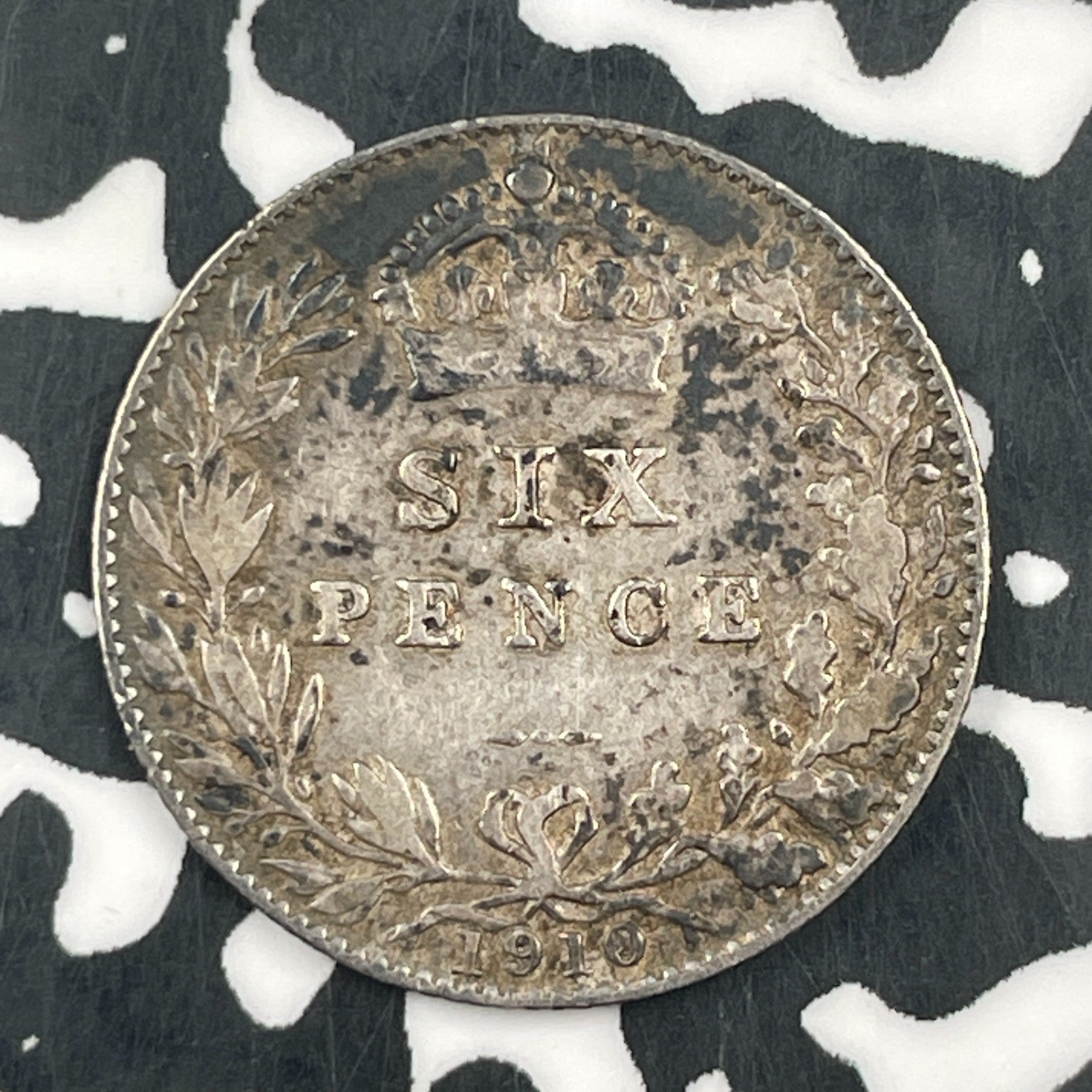 1910 Great Britain 6 Pence Sixpence Lot#F5621 Silver!