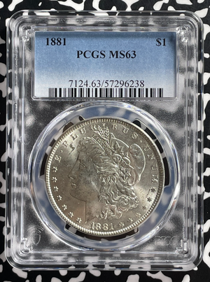 1881 U.S. $1 Morgan Dollar PCGS MS63 Lot#G554 Silver! Choice UNC!