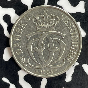 1905 Danish West Indies 5 Cents/25 Bit Lot#C1078