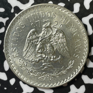 1945 Mexico 1 Peso Lot#E5017 Silver! High Grade! Beautiful!