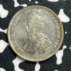 1920 Ceylon 25 Cents Lot#C0551 Silver!