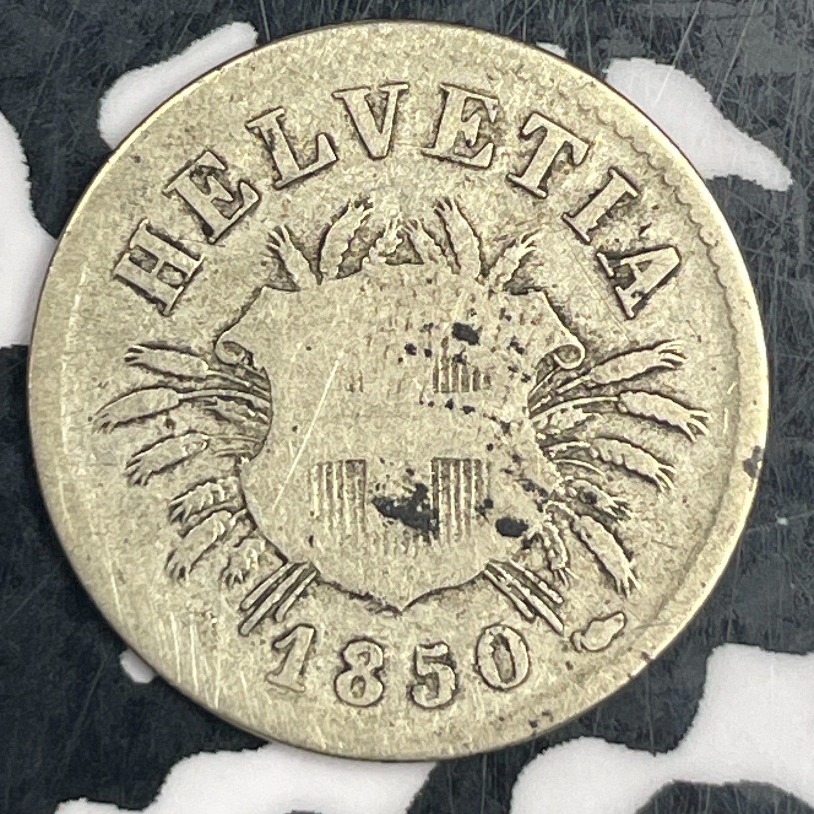 1850-B Switzerland 5 Rappen Lot#F5219