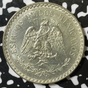 1945 Mexico 1 Peso Lot#E5016 Silver! High Grade! Beautiful!