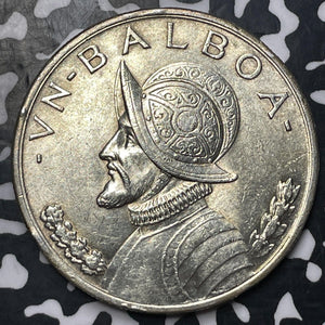 1931 Panama 1 Balboa Lot#JM8293 Large Silver! High Grade! Beautiful!