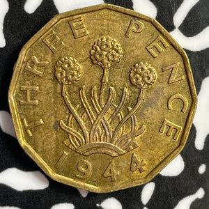 1944 Great Britain 3 Pence Threepence Lot#E1885 Nice!