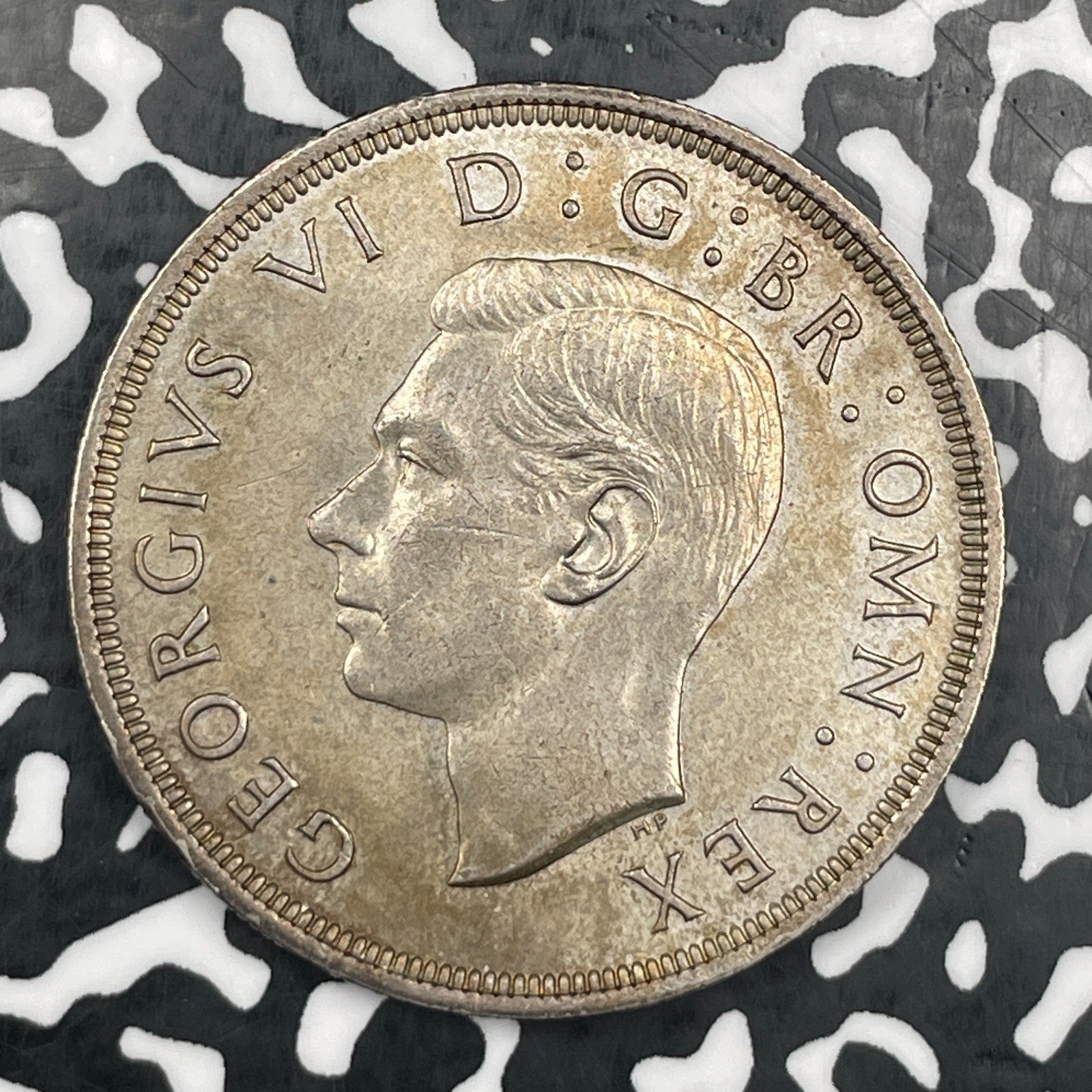 1937 Great Britain George VI 1 Crown Lot#JM2030 Silver! High Grade! Beautiful!