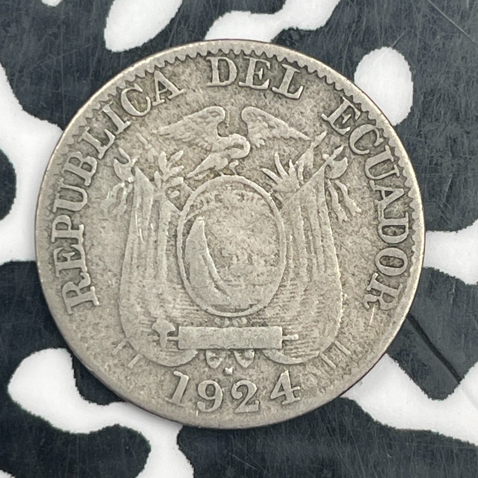 1924 Ecuador 5 Centavos Lot#F9772