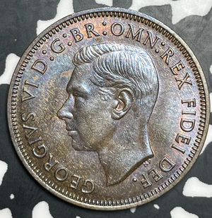 1950 Great Britain 1/2 Penny Half Penny Lot#T9059 High Grade! Beautiful!