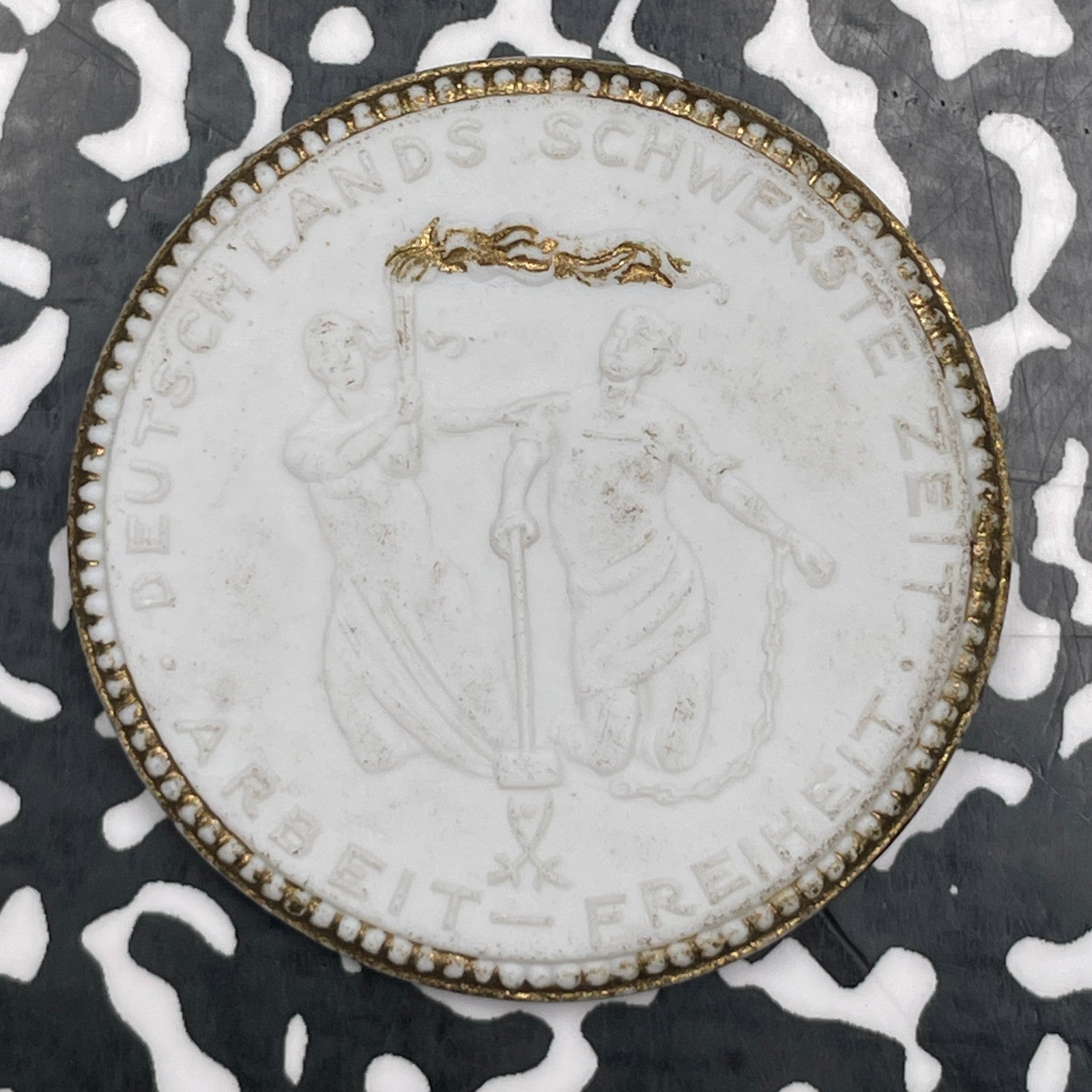 1923 Germany Meissen 'Germanys Darkest Hour' Porcelain Medal Lot#JM2065 Scarce!