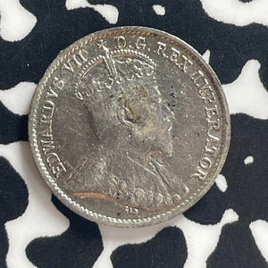 1909 Canada 5 Cents Lot#T7805 Silver! Pointed Leaves