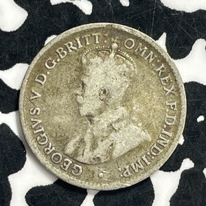 1917-M Australia 3 Pence Threepence Lot#C0733 Silver!