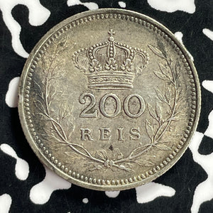 1909 Portugal 200 Reis Lot#T9630 Silver!