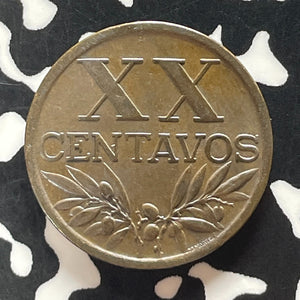 1944 Portugal 20 Centavos Lot#T5724 Nice!