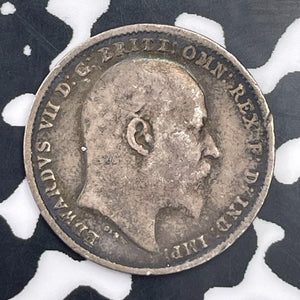 1902 Great Britain 3 Pence Threepence Lot#C1335 Silver!