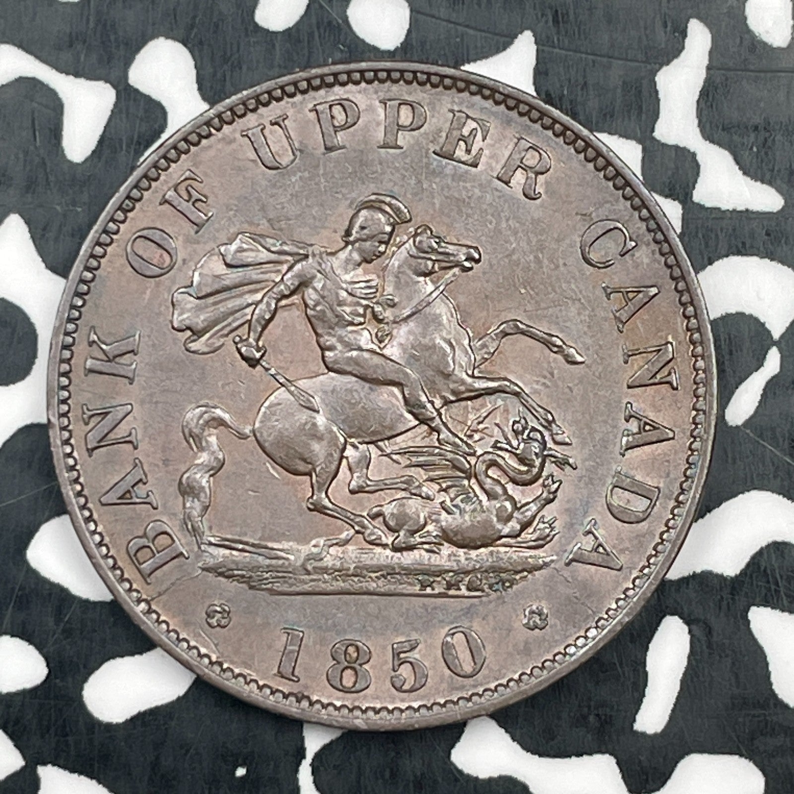 1850 Upper Canada 1/2 Penny Token Lot#N1534 Nice!