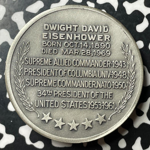 1969 U.S. Dwight D. Eisenhower Medal Lot#E7120 Large Silver Coin! 40mm