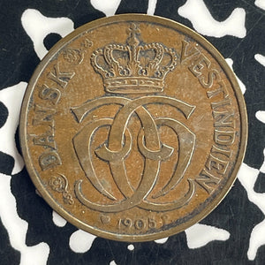 1905-P Danish West Indies 2 Cents Lot#T8574