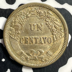 1864 Peru 1 Centavo Lot#T0997 High Grade! Beautiful!