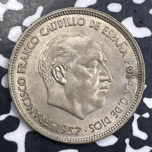 1957(58) Spain 25 Pesetas Lot#T2218 High Grade! Beautiful!