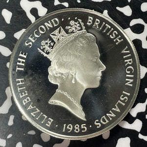 1985 British Virgin Islands $20 Dollars Lot#T4624 Large Silver Coin! Proof!