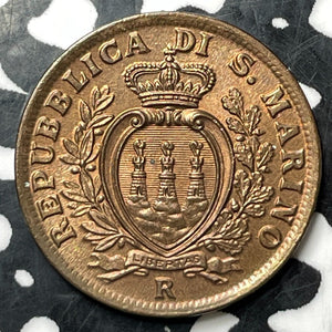 1935 San Marino 5 Centesimi Lot#E8779 High Grade! Beautiful!