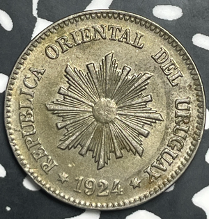 1924 Uruguay 2 Centesimos Lot#T9314