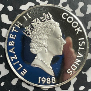 1988 Cook Islands $50 Dollar Lot#T0238 Large Silver Coin! Proof! KM#111