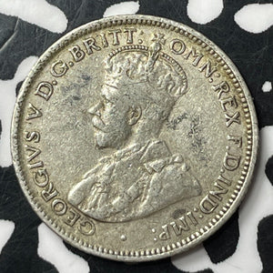 1924 Australia 6 Pence Sixpence Lot#E9449 Silver!