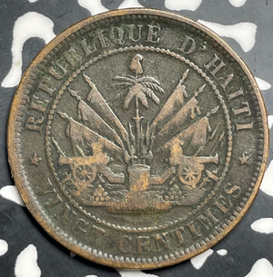 1863 Haiti 20 Centimes Lot#T9379