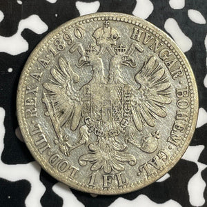 1890 Austria 1 Florin Lot#E5049 Silver!